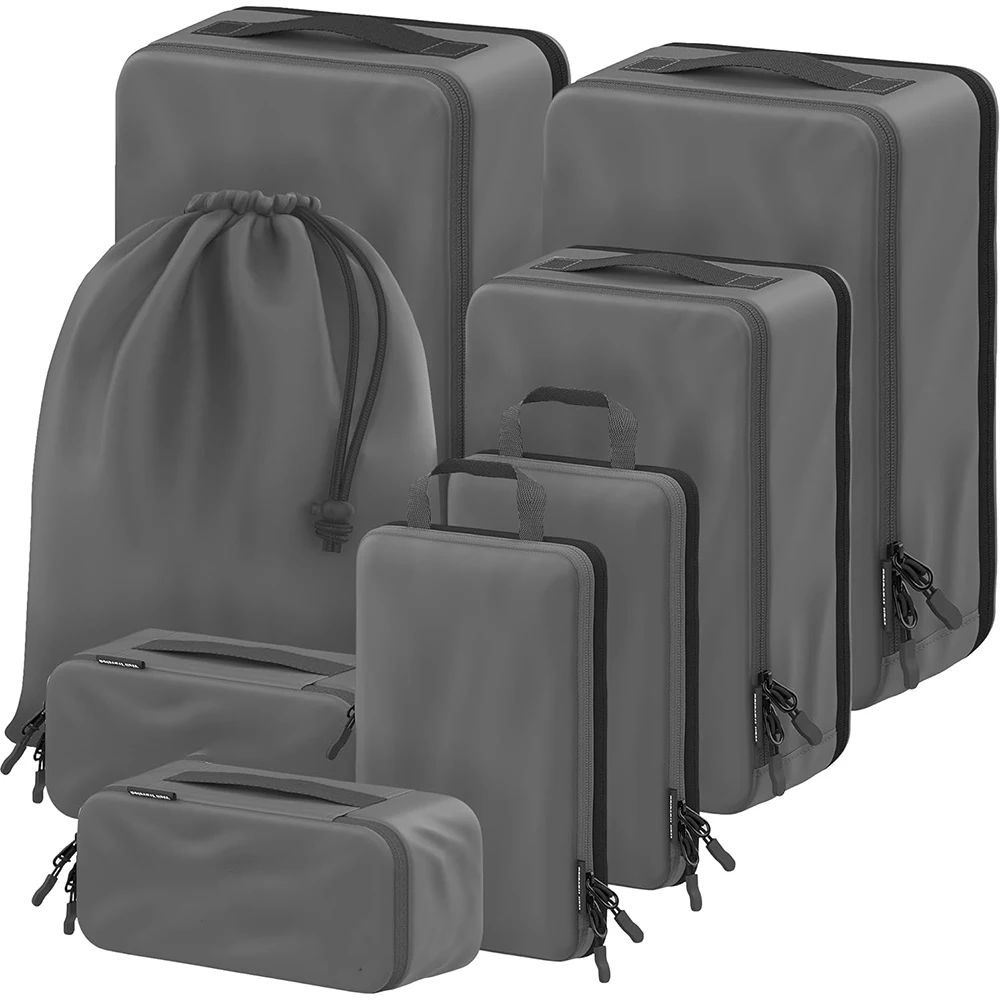4piece Deluxe Compression Packing Cubes For Travel Maximize Space In Luggage With Double