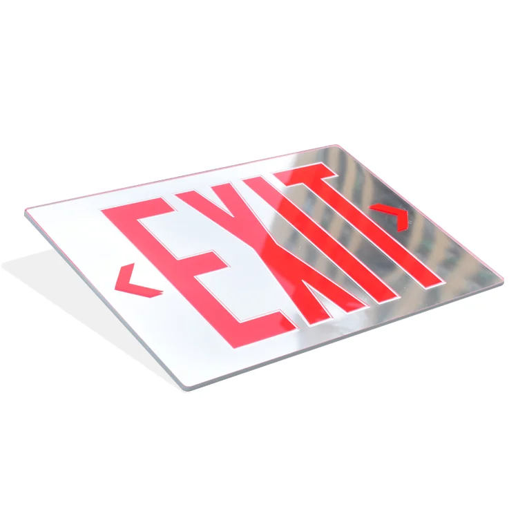 Custom Security Display Boards Fire Safety Emergency Acrylic Exit Sign