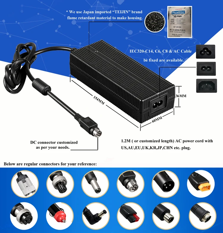 Custom AC/DC Electric Wheelchair Adjustable Bed 24V Power Supply Adapter 29V 2A 3A 4A 5A 6A 7A 10A Power Supply