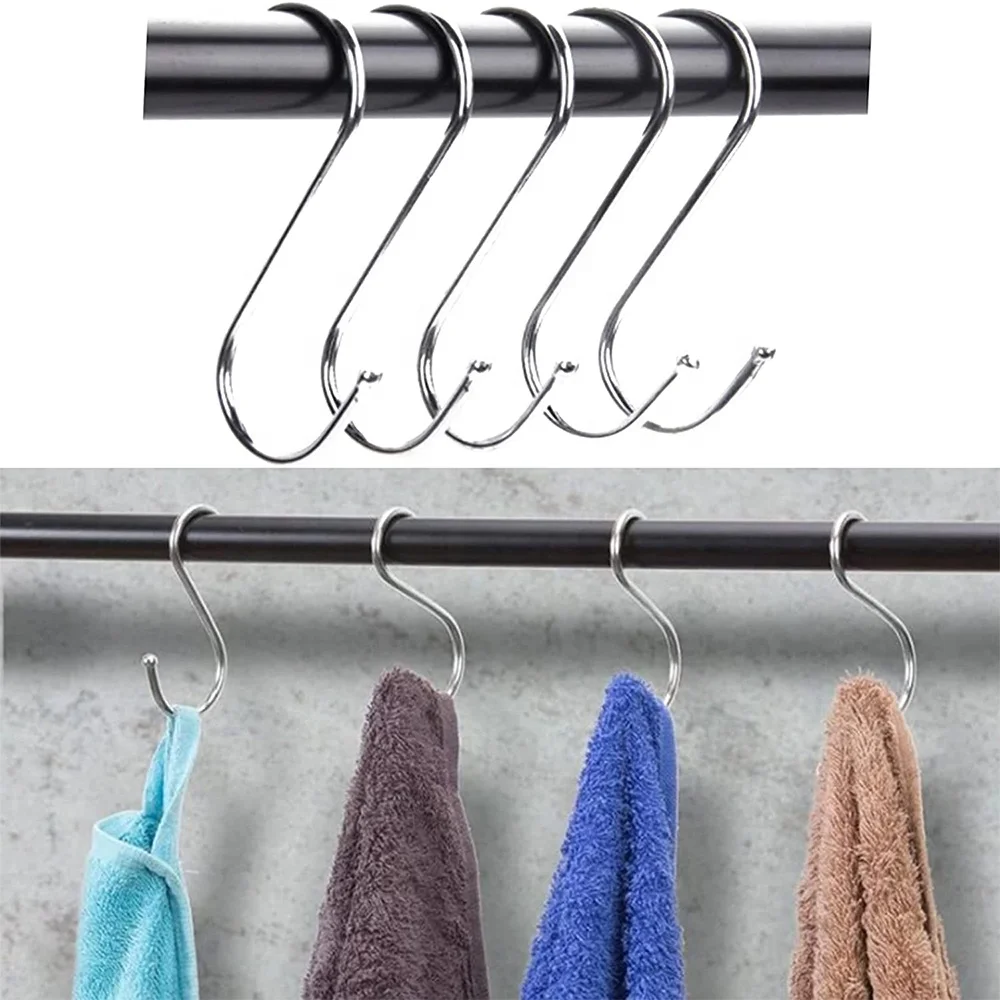 Sliver Metal Hook Round s Type Hooks,stainless Steel Small Metal Twisted s Hook Stainless Steel,s Hooks