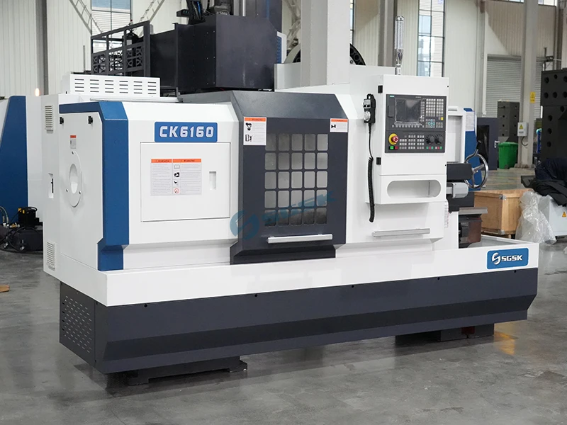 Fanuc Control System Cnc Lathe 360mm Bed Cheap Cnc Flat Bed Lathe CK6160 Cheap Cnc Lathe for Metal Machining