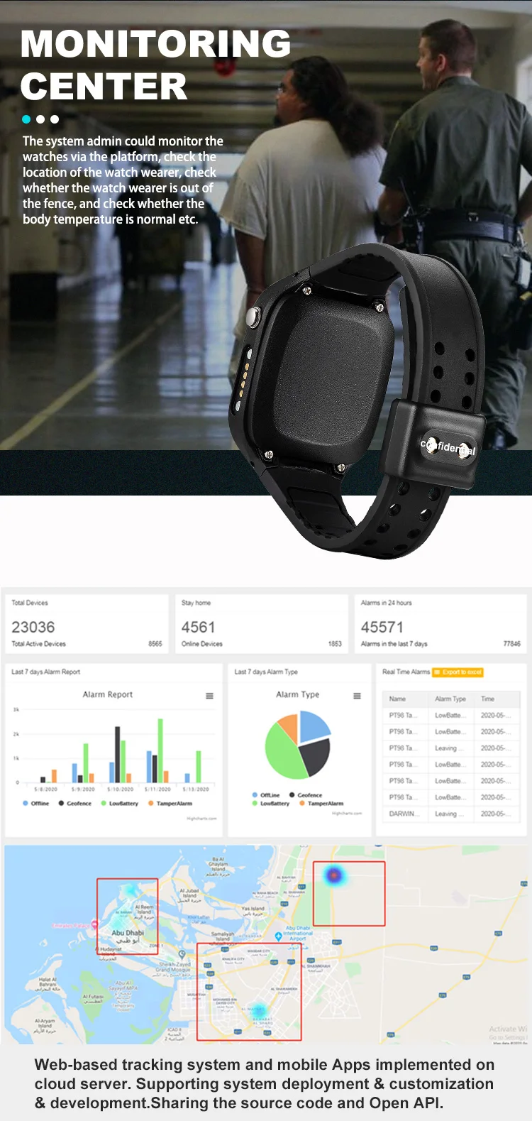 4g Tamper Proof Gps Bracelet Criminal Gps Tracking Watch Offender Gps