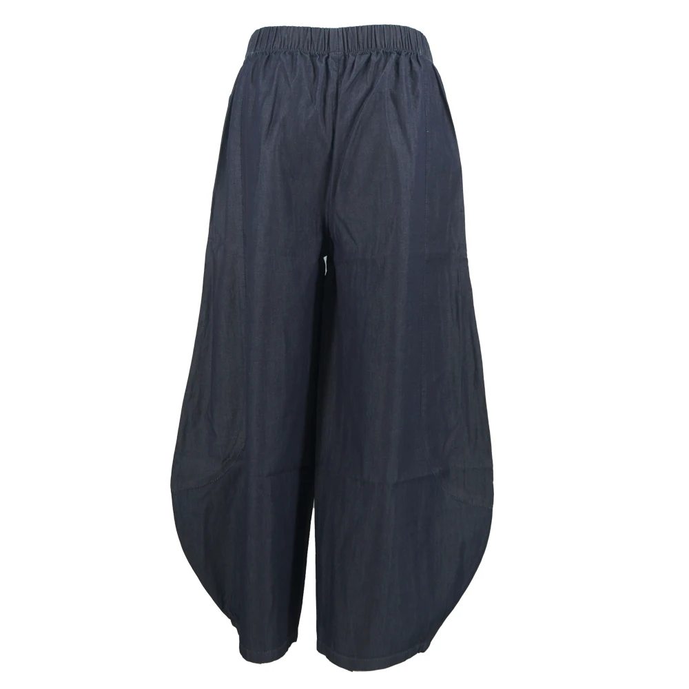 Wide Leg Navy Jeans High Waist Loose Casual Trousers Trendy Streetwear for Ladies with Comfortable Fit