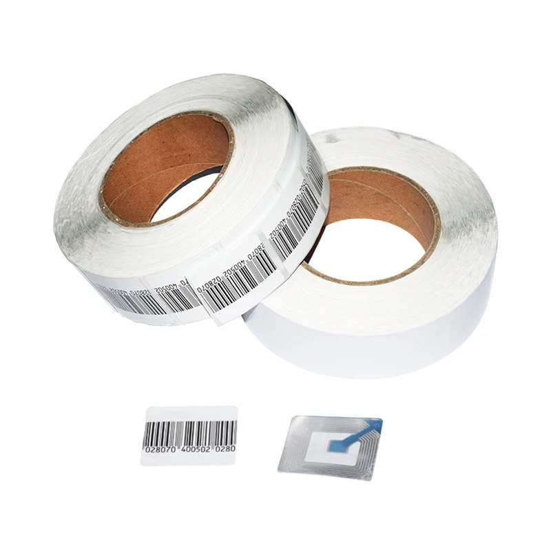 4*4 cm Retail Security Alarm System 8.2Mhz RF Soft Tag Barcode Sticker Anti-Theft EAS Label for Boutique Retailers