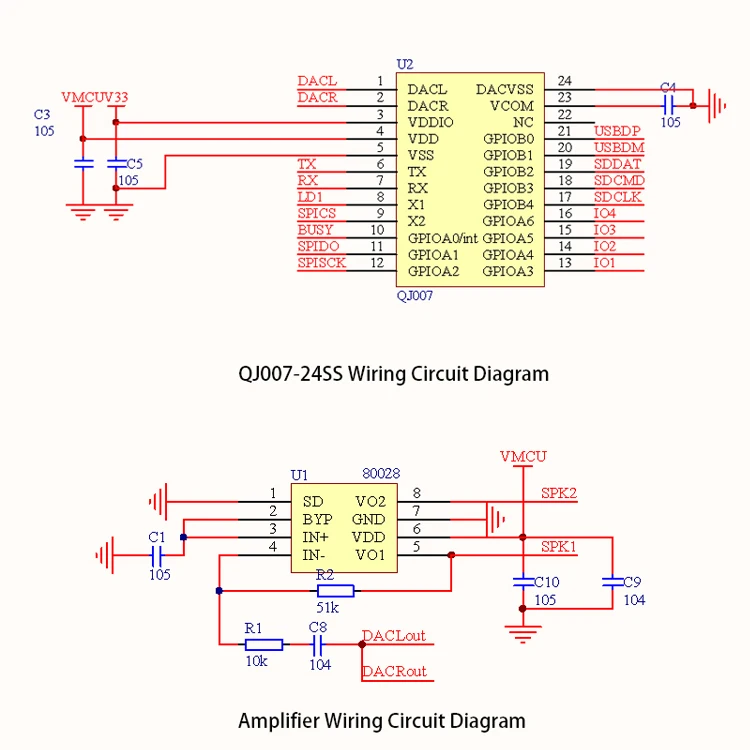 Recordable Serial Port Control SOP24 Decoding Chip Music IC