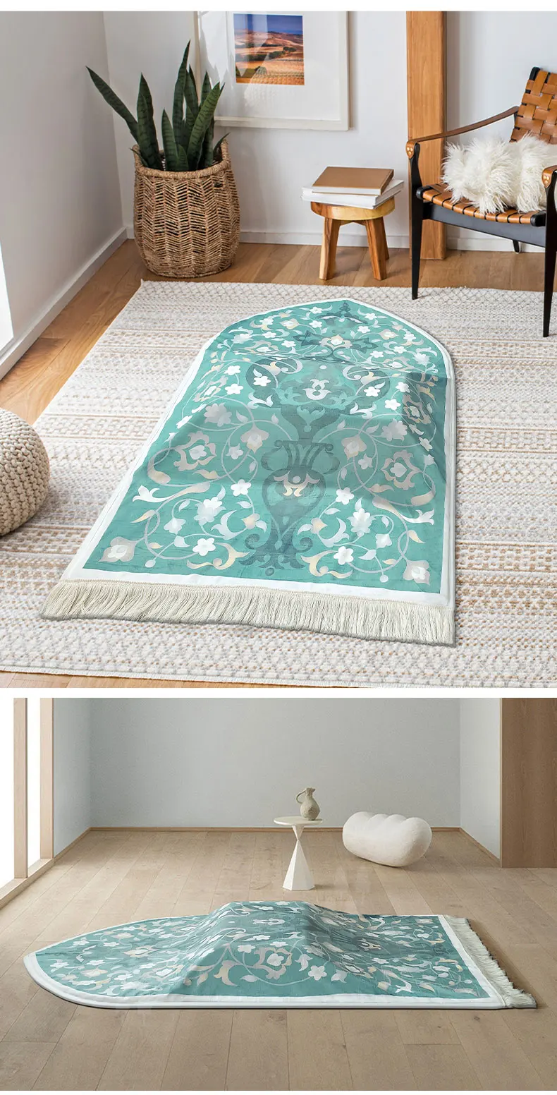 Tapis de prière ergonomique en mousse à mémoire avec support_voghion.com