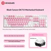 GK715S Pink White White Backlight White Switch 104 Keys PBT
