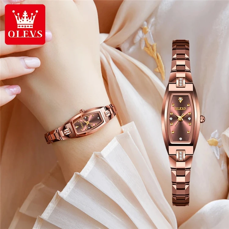 OLEVS 9945 Orologio al quarzo con diamanti originale per donna