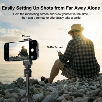 Kingma Phone Rear Camera Selfie Vlogging Monitor Screen Magnetic Phone Holder Wired and Wireless Connection Vlog Screen product image