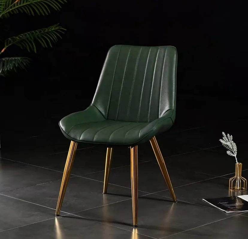 Light Luxury Leather Restaurant Coffee Shop Chair Leisure Comfortable Dining Chair