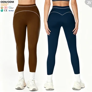 XW-ACK8003 Women Color Blocked Sportswear High Waist Shaped Fitness Gym Lightweight High Elasticity Custom Yoga Leggings