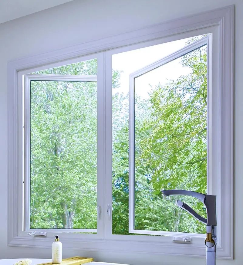 Anti Condensation Horizontal Sliding Windows 6063-T5 9A Glass