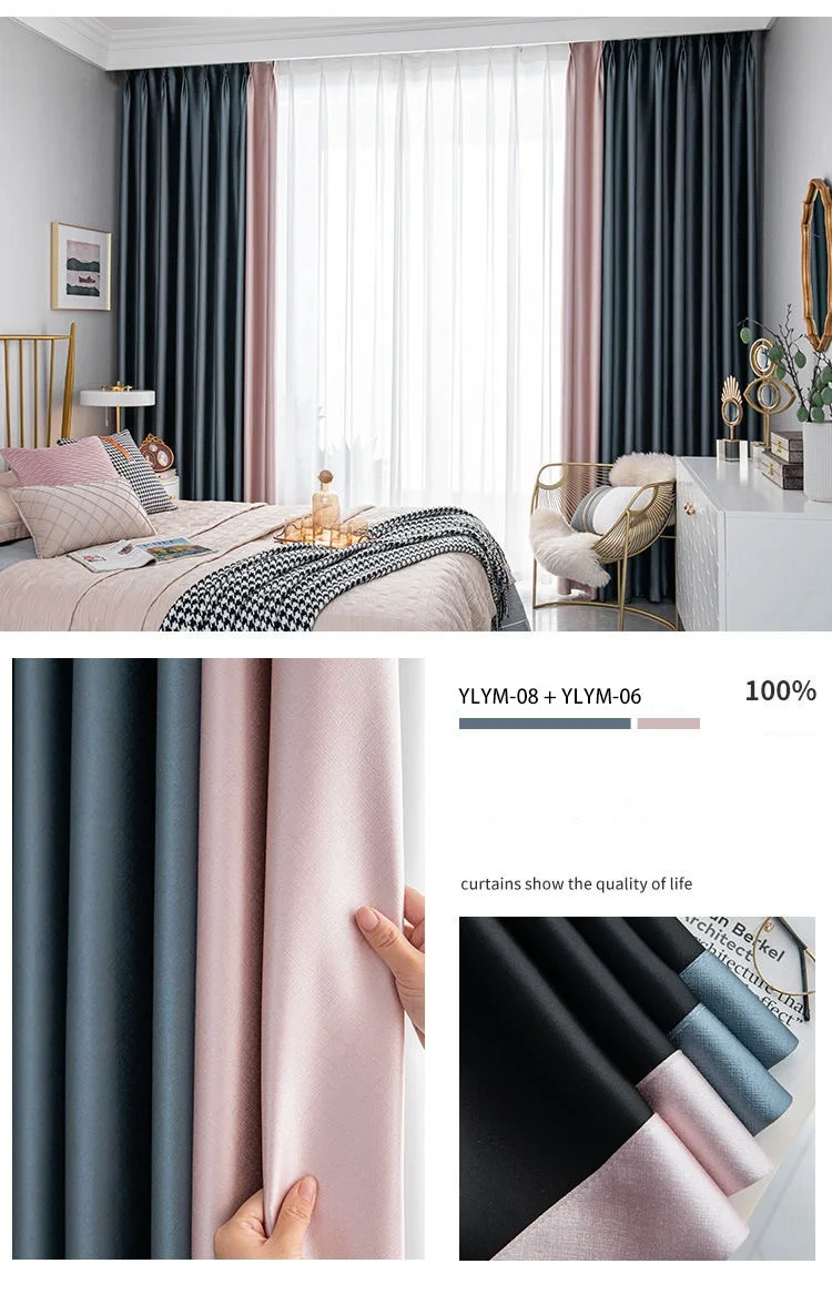 Oem&odm Luxury 100 Blackout Curtain Bedroom Drapes Window Curtain