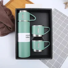 High Quality 500ml Stainless Steel Insulated Vacuum Travel Tumblers Business Camping Cups with Multi-Cover Gift Box Set