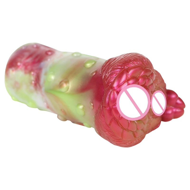 GEEBA All Access Dual Channel Male Masturbator Realistic Vagina Adult Silicone Sex Toy for Men Prostate Massager Penis Exercise
