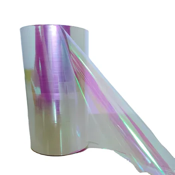 Food Grade Flexible Packaging Pet rainbow Laminating Film Plastic Laminated Film Roll Form Printed Moisture Proof Customized So