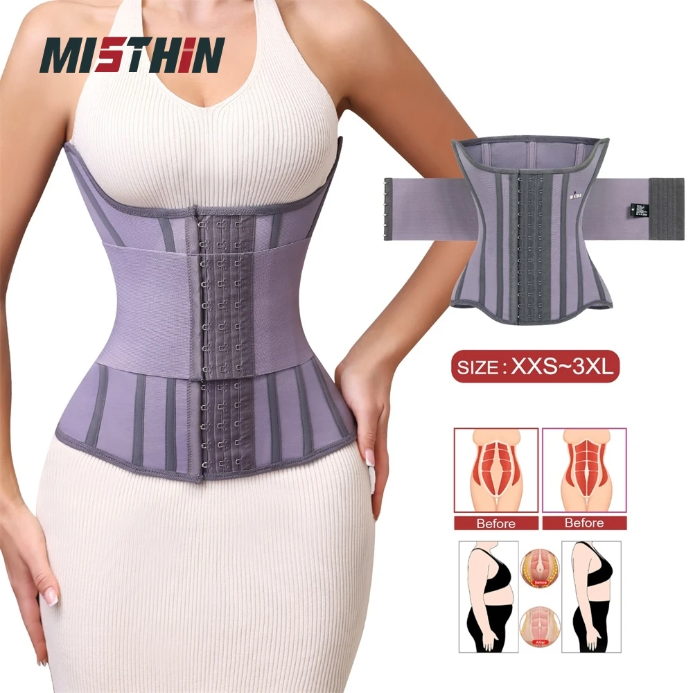 Custom LOGO Purple Full Body Belly Shaping Cincher Corset Wrap Belt Tummy Control Shapewear Waist Trainer Shaper Wear