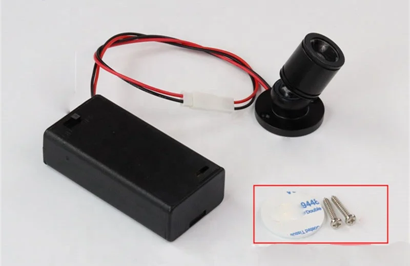 New AA Battery Operated Mini Led Spot Lamp 3V DIY 1W Cabinet Spotlight Warm White LED Downlight for Jewelry Show Display Counter