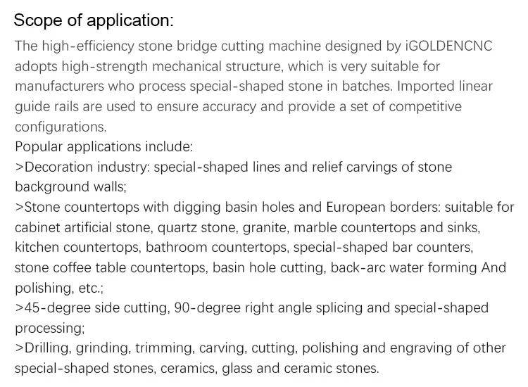 Stone Countertop Rage Bridge 4 Axes 5 Axis Bridge Saw Cnc Marble Granite Kitchen Countertop Slab ...