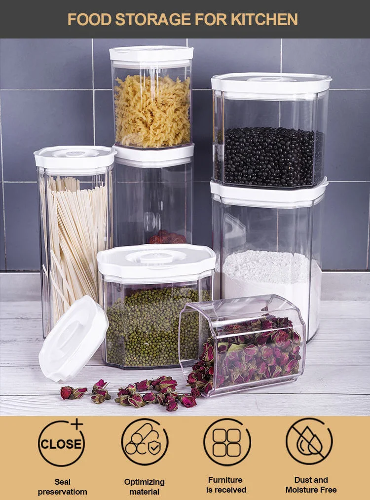 Food Storage Kitchen Container Airtight Jars for Bulk Cereals