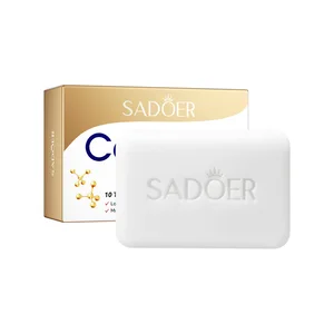 SADOER Natural Organic Skin Lightening Handmade Cleansing Collagen Whitening Facial Body Bath Soap Bar