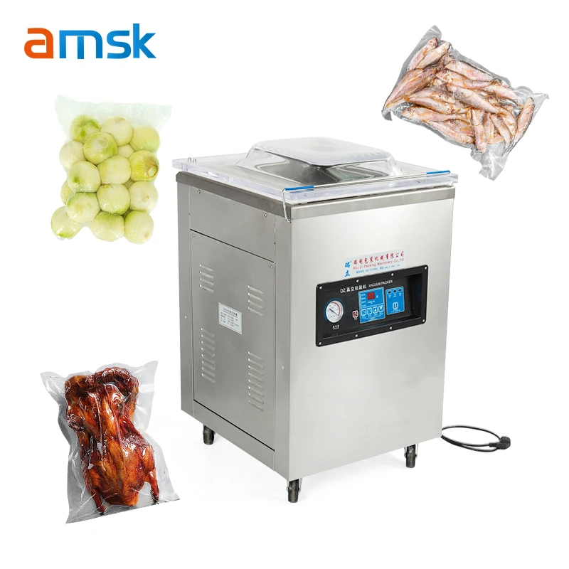 500 Deepen Chamber  for Brick Rice Mutton Chop Aluminium Bag Seeds Food Vacuum Sealer Vacuum Single Vacuum Packaging Machine