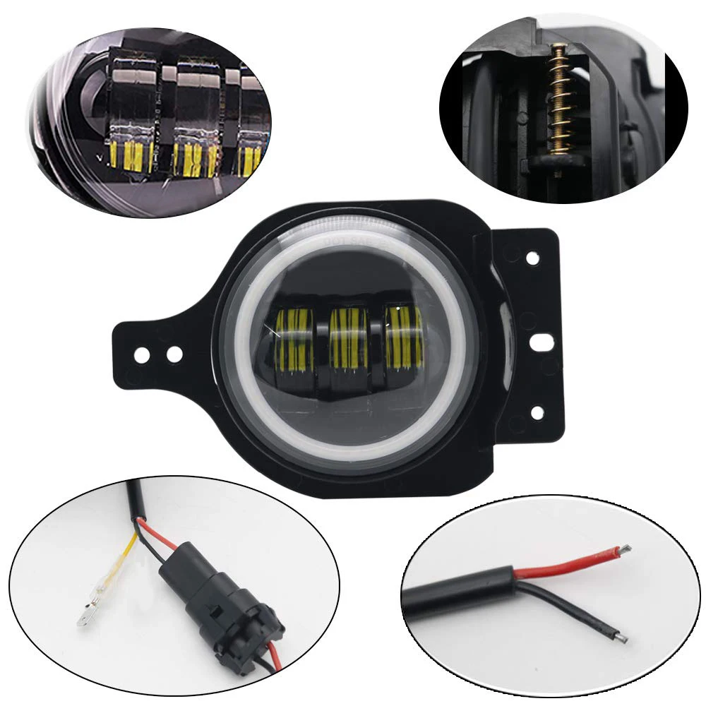 RGB Color 4inch Wrangler Fog Light with DRL White Function Car JL Fog Light by APP+Remote Control