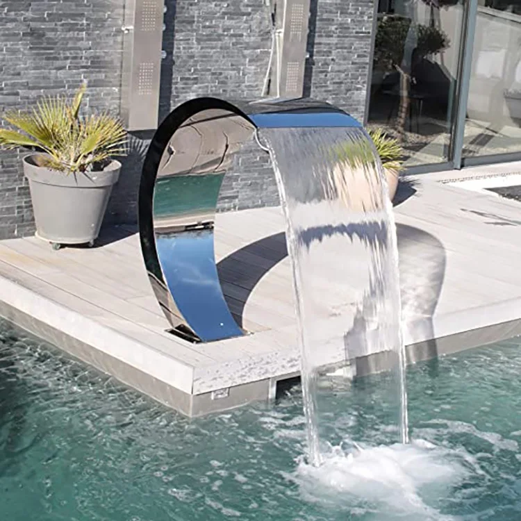 Искусственный бассейн из нержавеющей стали светодиодный Водопад