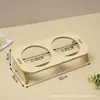 Set of double-bowl racks-bowl not included