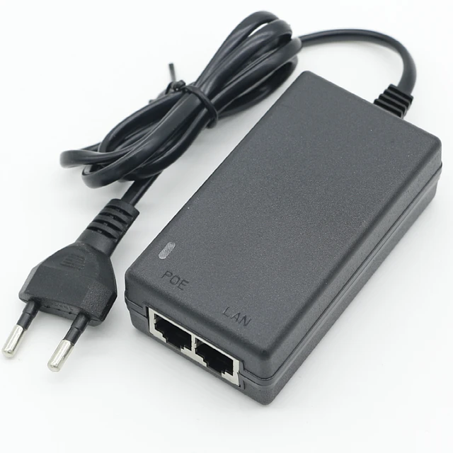 IEEE 802.3at 802.3Af 12V Injector 12V 2A Passive Rj45POE Power Adapter Display IP Gigabit Power Ethernet 24W US/UK Desktop