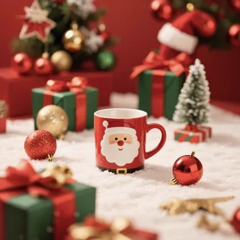 Christmas Drinkware Handmade Coffee Cup Handle for Your Holiday Drinkware Needs Creative Coffee Cups School and Office and Gift