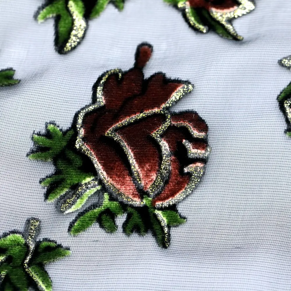 100 Pure Silk Jacquard Silk Floral Fabric Lightweight Tulle Pure Dark