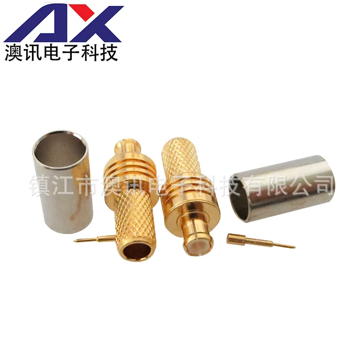 product mcx c j3 rf connector terminals electronic connector crimp rg58 cable male mcx connector-0