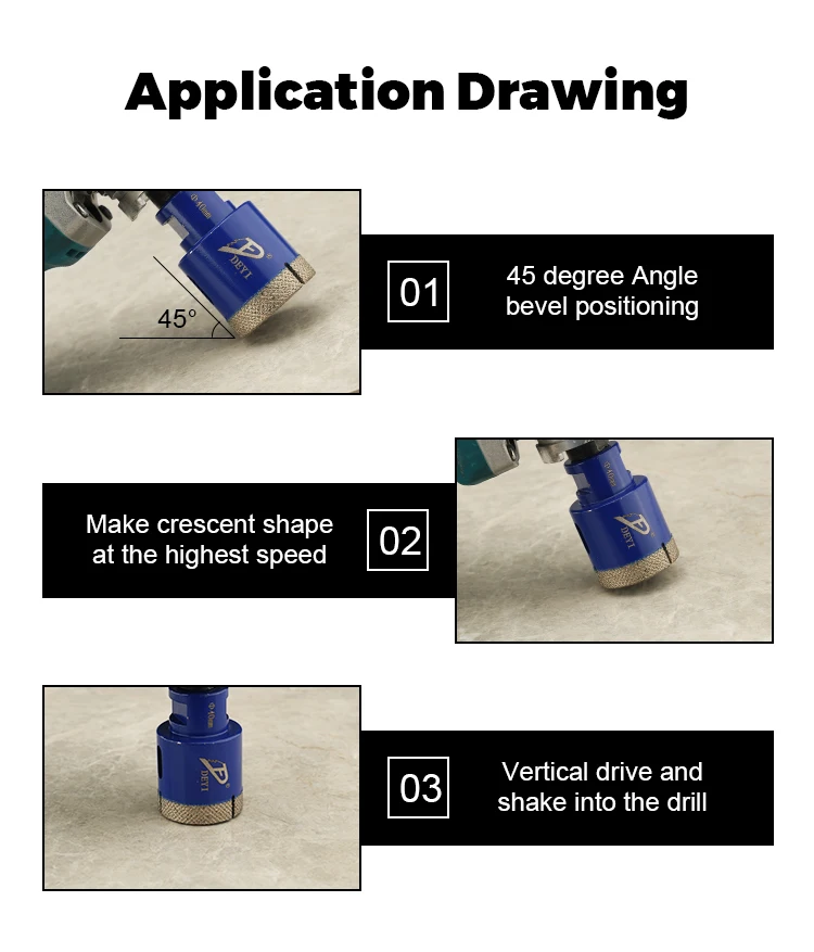 product 6mm 150mm crown m14 thread vacuum brazed diamond core drill bit oem and odm supported for marble granite stone porcelain tiles-18