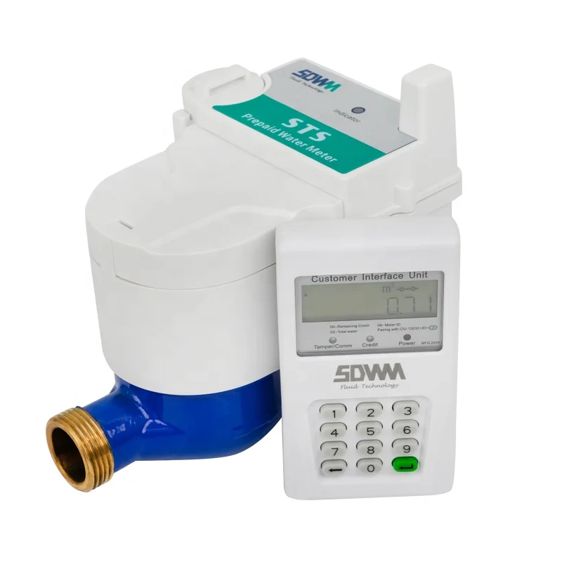 IC Card Gprs Split Keypad Sts Prepaid Water Flow Meter System Tap Supplier Cheap Price