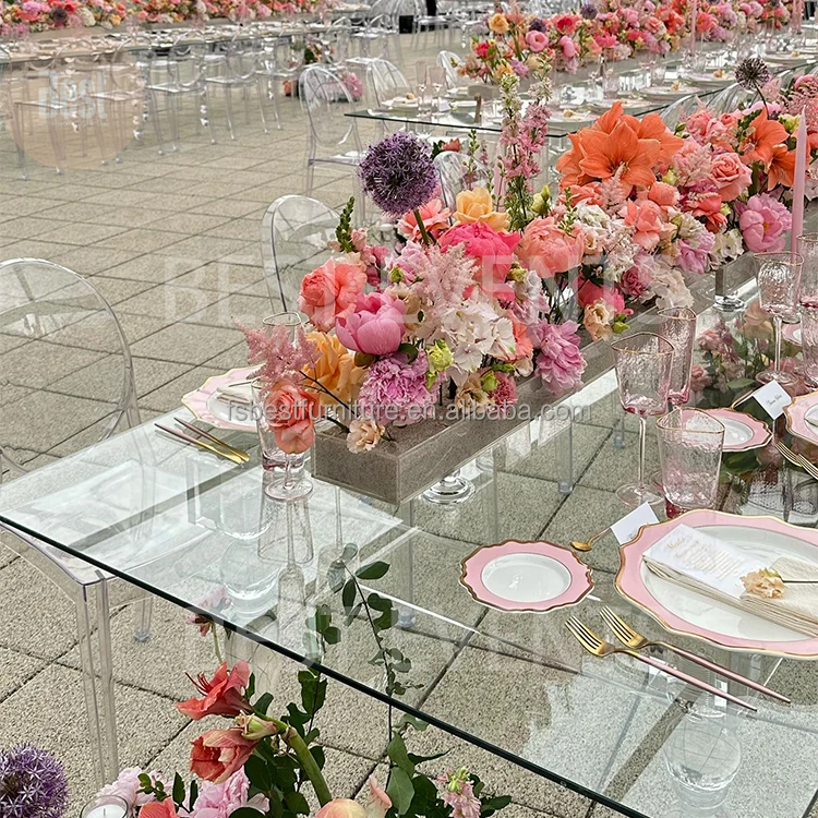 Clear Ghost Wedding Furniture - Transparent Acrylic Table