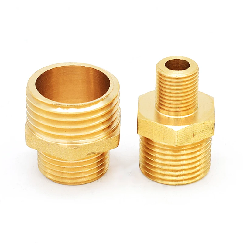 Hex Head Brass Plug 1/8" Inch MNPT Pipe Bushing Adapter Air Fuel Gas Water
