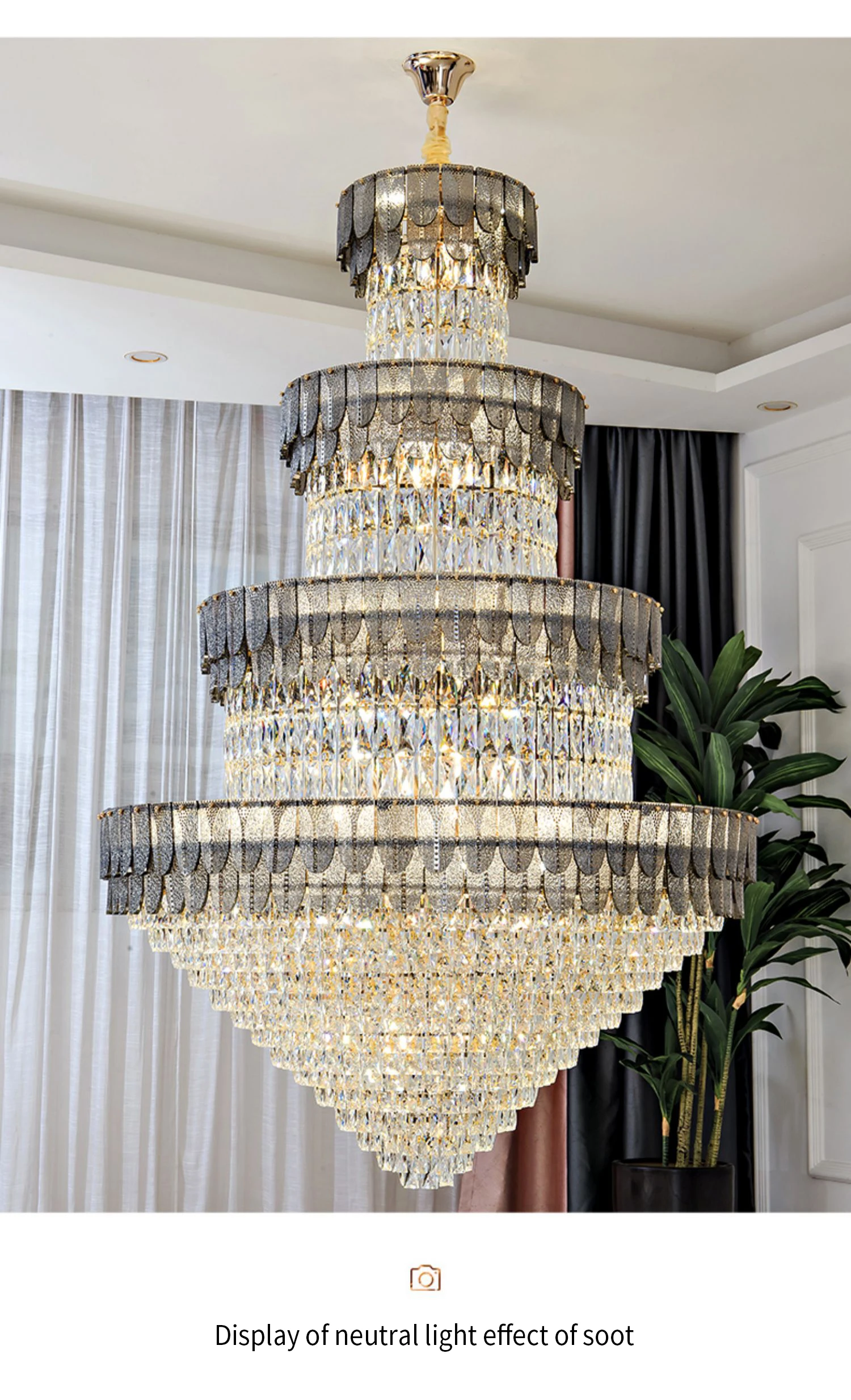 View of Modern Indoor Lighting - Luxury Penthouse Chandelier