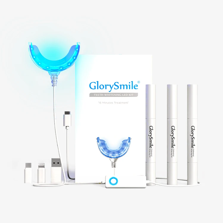 Wholesale Home Teeth Whitener Smartphone USB Led Light Kits Private Logo Teeth Whitening Kit at Home