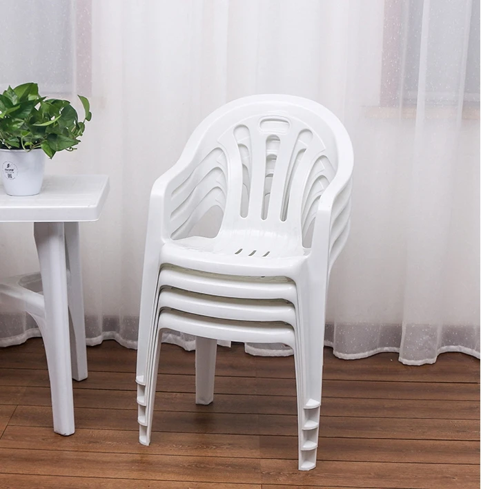High Quality Chair Models White Plastic Chair with Arm