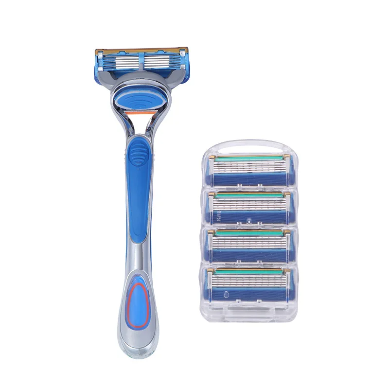 
Универсальная бритва с пятью лезвиями, ручная бритвенная головка, мужской набор для бритья 