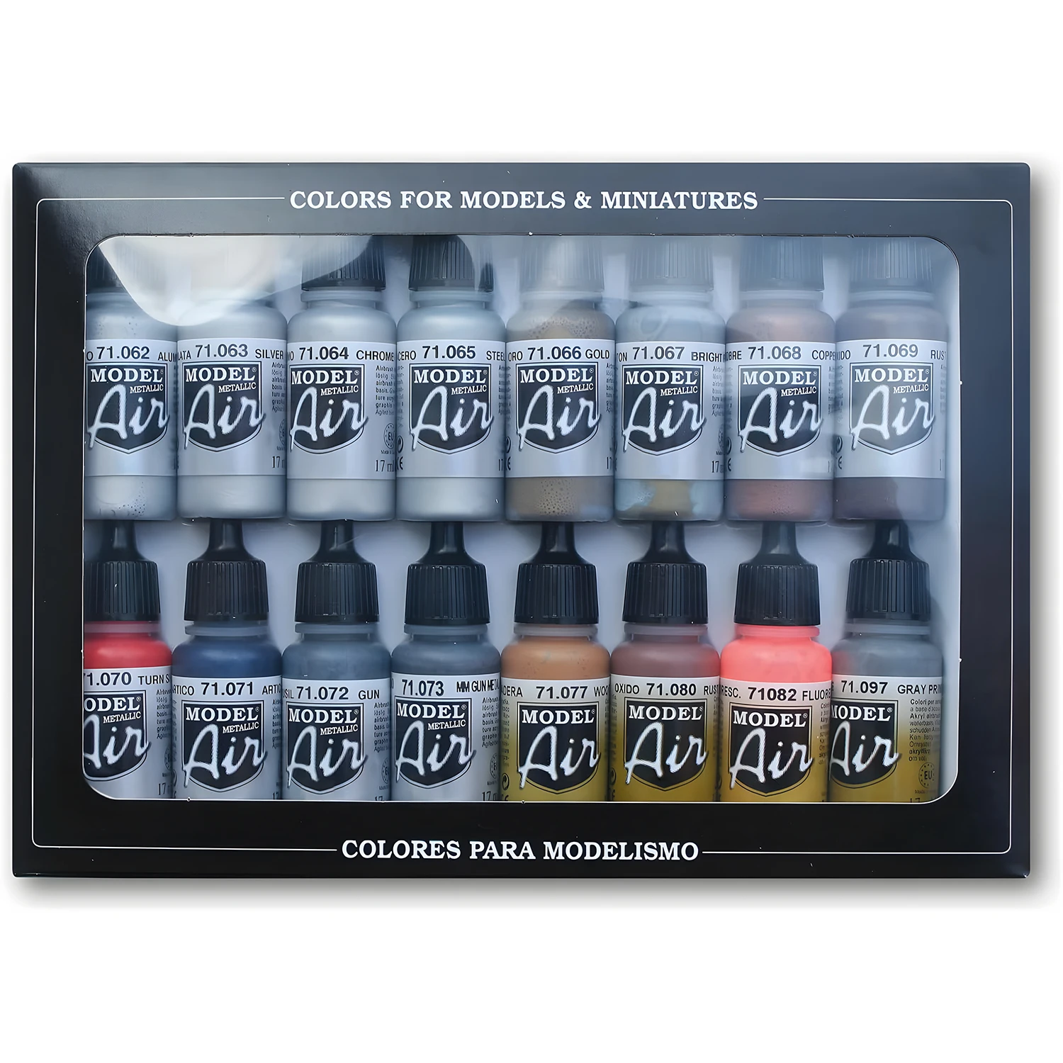 17ml  Hobby Model Paint Supplies Multicolor Model Air Paint Metallic Set 16 Colors