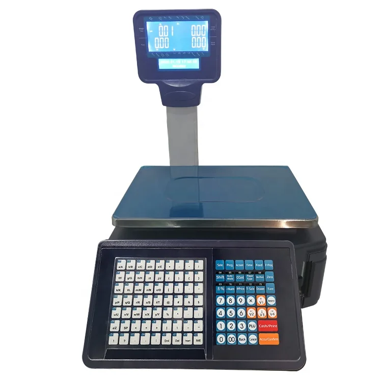 Label Printing Scale POS Systems Digital Cash Register Scales Printing Receipts 15kg 30kg Weighing Balances