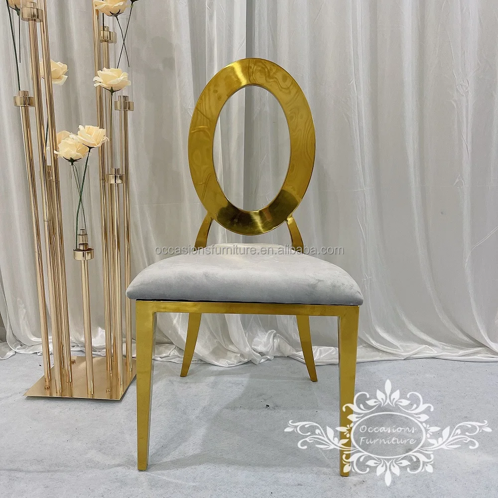 Golden Ring Back Chair Wedding Chairs O Back Stainless Steel Events