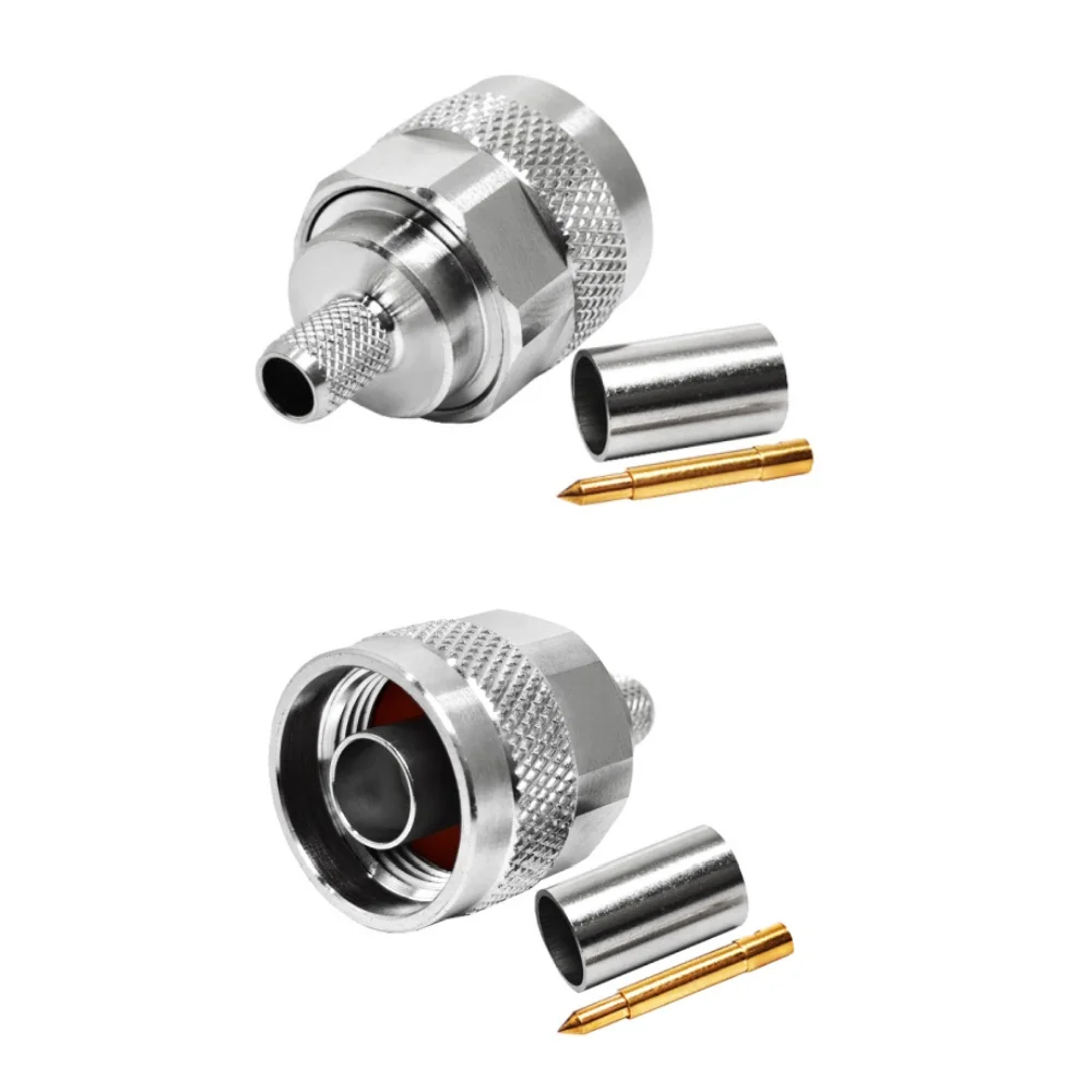 50Ohm RF CRIMP COAXIAL CABLE N MALE STRAIGHT CRIMP TYPE CONNECTOR for LMR240 H155 COAXIAL CABLE