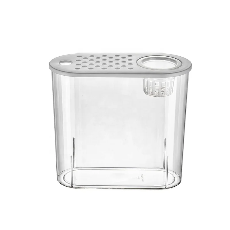 Rectangular 3/5 Gallon Plastic Mini Betta Fish Tank Eco-Friendly Stackable Aquarium Kit