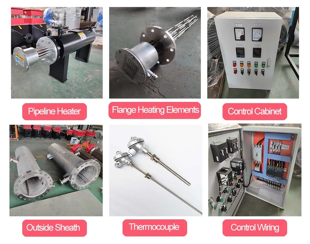 Custom Threaded Inline Heaters In Line Circulation Heaters For Fuel Oil