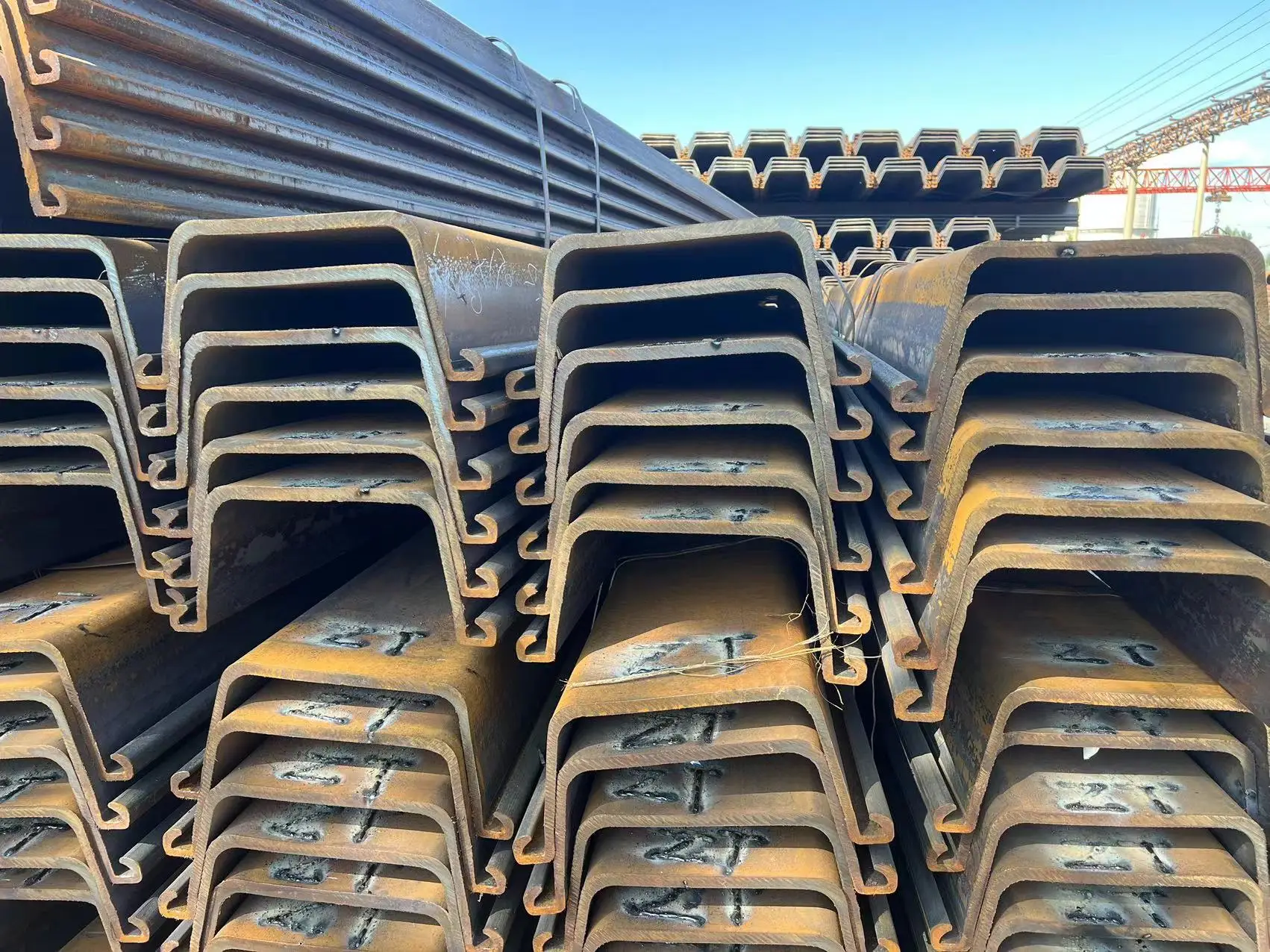 U Type Z Steel Sheet Pile  12m Steel Sheet Piles   Carbon Steel Sheet 