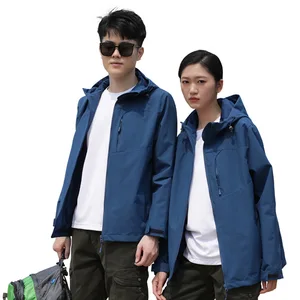 Custom Logo Zipper Hooded Work Jacket Team Outdoor Rushwork Waterproof Windproof Spring Autumn New American Mountaineering Suit