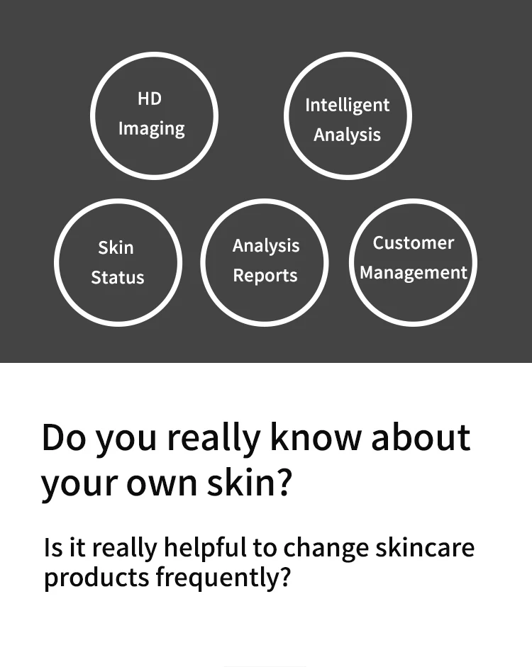 Magic MAX WiFi-Connected Facial Analyzer Intelligent LED Light Skin Testing Instrument for Beauty Salons for Foreign Trade